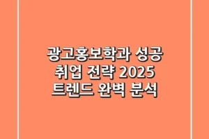 광고홍보학과 성공 취업 전략: 2025 트렌드 완벽 분석