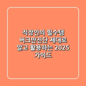 직장인의 필수템? 버크만진단, 제대로 알고 활용하는 2025 가이드