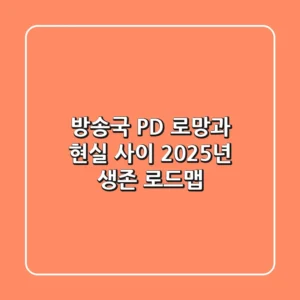 방송국 PD, 로망과 현실 사이: 2025년 생존 로드맵