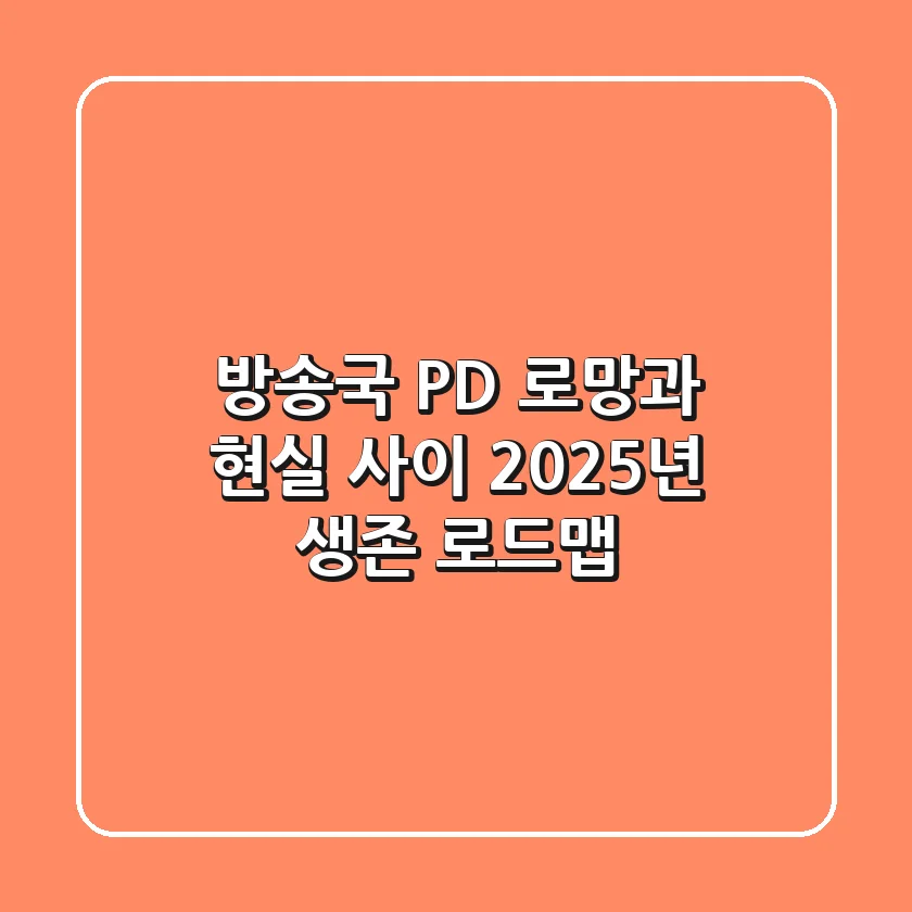 방송국 PD, 로망과 현실 사이: 2025년 생존 로드맵
