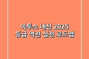 이투스 내신: 2025 등급 역전 실전 로드맵